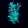 Silicone aquarium plant, glowing in the dark, 8 x 15 cm, green