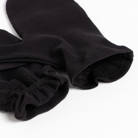 Male mittens with a hinged top is laid down, the color is black-2