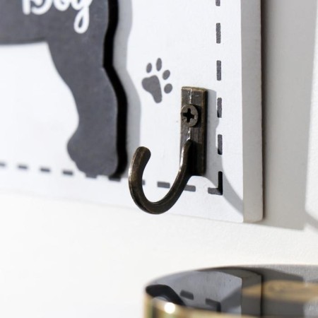 Hooks decorative wood "love and dog" 10.5x0.8x16 cm-1
