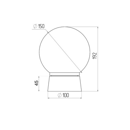 Lamp ERA NBP 01-60-004, E27, 60W, 150x150x192 mm, IP20-3