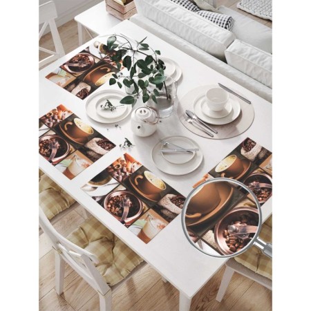 A set of napkins for setting the table "Coffee zone", rectangular, size 32x46 cm, 4 pcs-1