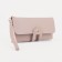 Women's wallet on the button, pink color