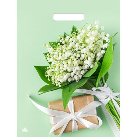 Package "Spring valley", polyethylene with a cut pen, 40x31 cm, 60 μm