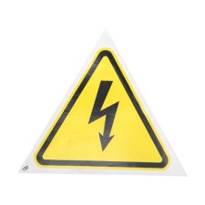 The sticker sign of the electrical safety “Danger of damage by the electric current” 130x130x130 mm Rexant 5pcs.