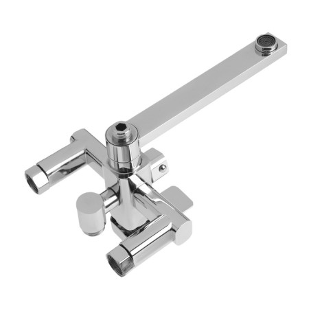 Bath mixer Zein Z2078CR, bar, shower set, 35 mm cartridge, brass, chrome-4