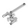 Bath mixer Zein Z2078CR, bar, shower set, 35 mm cartridge, brass, chrome