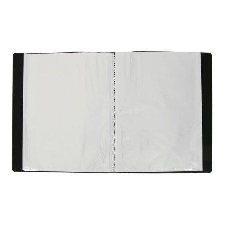 Folder with 100 A4 inserts, 700 μm, calligrata, pocket on the spine, black-1