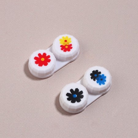 Container for contact lenses "flowers", packing 20 pieces, color mix-3