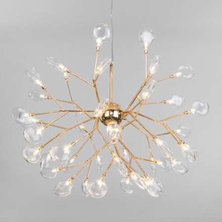 Lamella chandelier, 45x3W G4, color gold-1