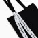 Shoper with ribbon I love you, 35x0.5x40 cm, black color