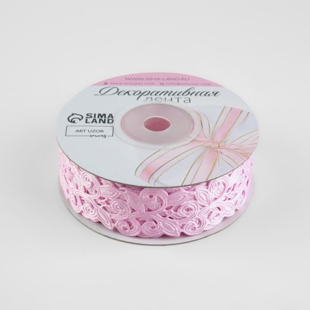Figure tape "Vyunchik", 25 mm, 9 ± 0.5 m, pink color-1