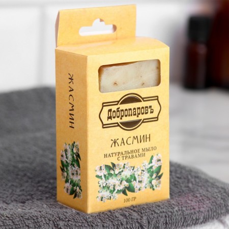 Natural bath soap with herbs in the jasmine box 100 g of Dobroparov-1