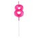 Candle in the cake on the skewer "Fine", the number "8", 5 cm, pink