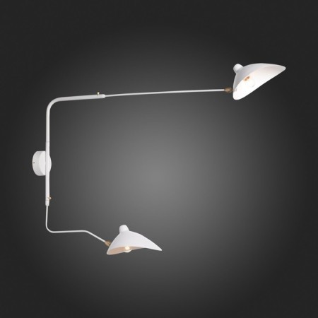 Wall lamp ST LUCE. SL305.501.02. SPRUZZO. 2x60 watts, e27, 18x75 cm, white color-2