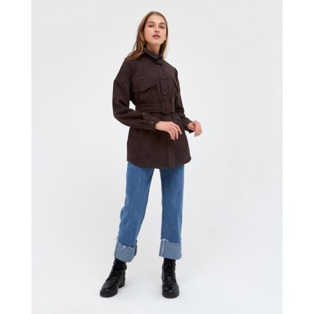Women's shirt minku chocolate color, river 50-3