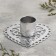 Cloth-Kruzhevo candlestick Metal for one candle, 7.8x2.7 cm, chrome