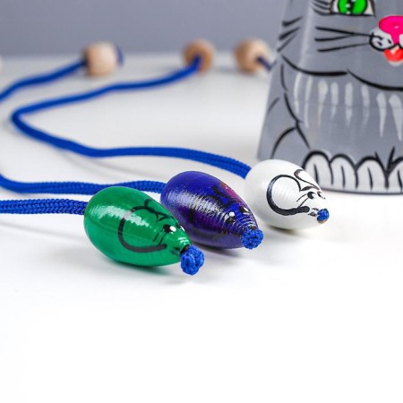 Board game children's "cat mouse", gray cat-1