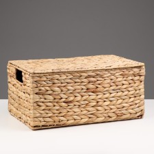Wicker basket with a lid 40x25x18 cm