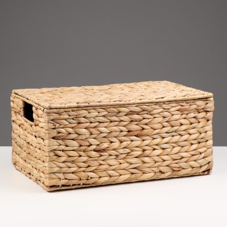 Wicker basket with a lid 40x25x18 cm