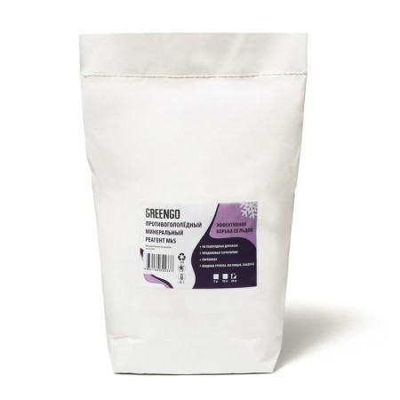 The anti -icing reagent MKS (marble chips and reagent), 20 kg, operates at –30 ° C, in a bag, Greengo-5