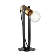 Светильник настольный Indigo, 10007/B/1T Black. 1х40Вт, E14, 130х130х320 мм, цвет золотой