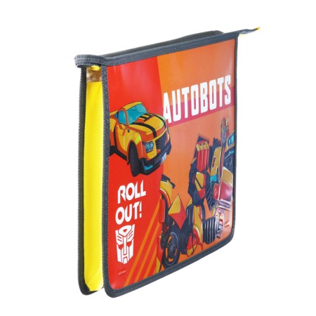 A4 notebook folder, with a zipper, with a metallic effect, transformers-2