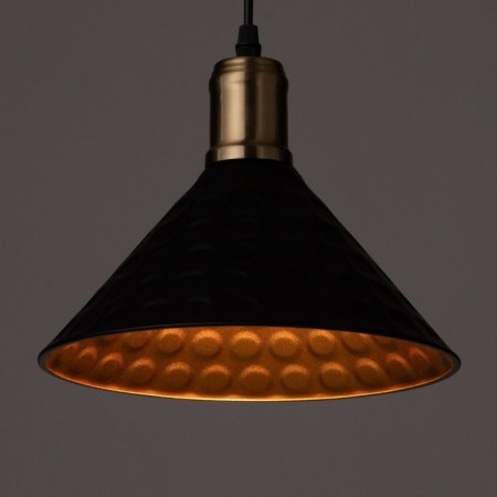 Bayerlux lamp "Cheka" E27 40W black-gold 24x24x17-117 cm-3