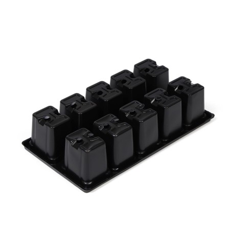 Greengo seedling cassette on 10 cells, 100 ml, plastic, black, 25 × 14 × 5 cm-7