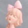 Polystone souvenir "Baby with a scythe, a bow in peas, with a cat" 36x12x15.5 cm