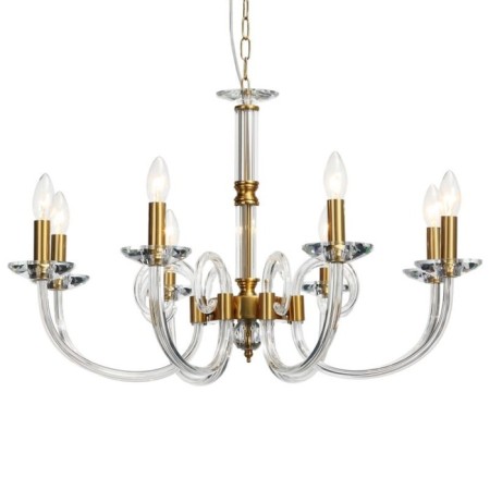 Crystal Crystal Chandelier Glass 8xe14 40W, size 75x75x59-95 cm, bronze color-2