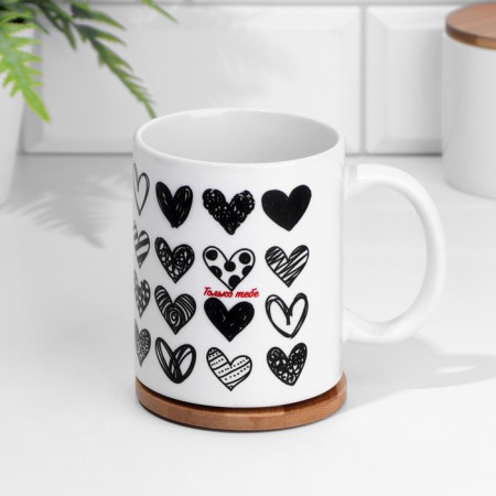 Sublimation mug "Only you! Hearts", with application-2