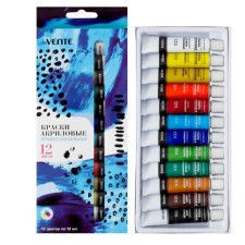 Acrylic paint in a tube, Devente, a set of 12 colors x 12 ml, frost -resistant