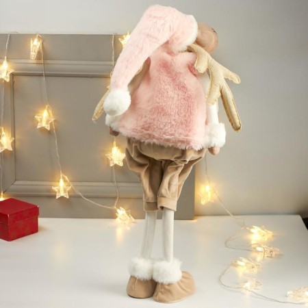 Interior doll "Losik in pink fur vestar" 85x15x27 cm-2