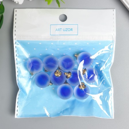 Acrylic Sharl Suspension "Matte Blue 2,1x1.6 cm-2