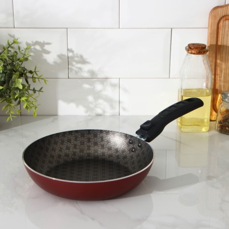 The pan "hostess", d = 20 cm, removable handle, anti -stick coating, burgundy color