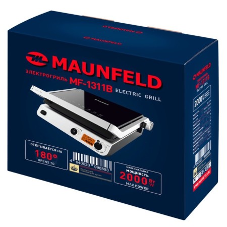 Electric grill Maunfeld MF-1311b, 2000 watts, anti-stick coating, 30x25 cm, black-14