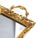 Standing interior polystone with mirror "openwork lines" gold 41.5x23.5x5 cm