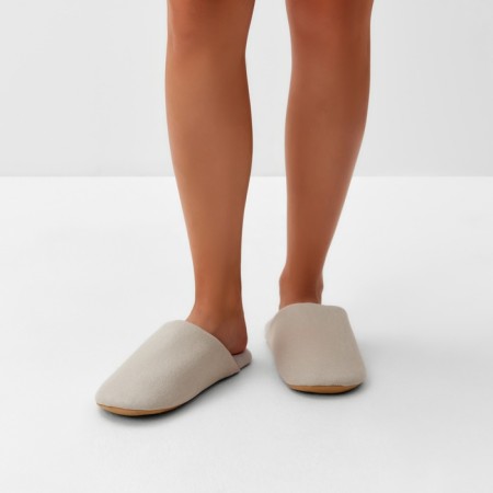Women's slippers, eco size 38-39, beige color-4