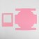 Box for 9 sweets with a shell, pink, 14.5 x 14.5 x 3.5 cm