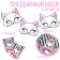 A set of paper dishes with masks "cat": 6 plates, 6 glasses, 6 masks