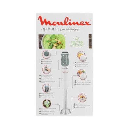 Bleader Moulinex DD641132, submersible, 800 watts, 0.5 l, 10 speeds, “turbo” mode, white-13