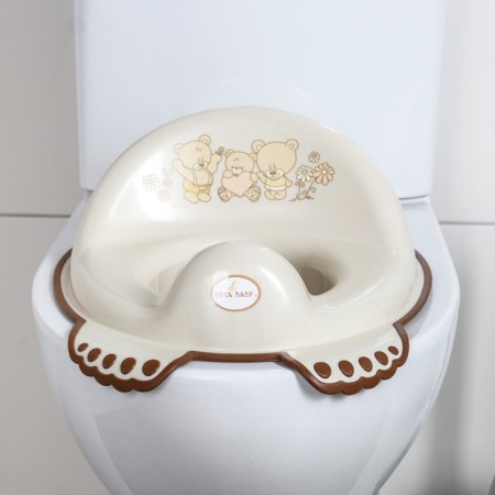 Children's lining - an anti -exclusive “bears” toilet seat, beige color-1