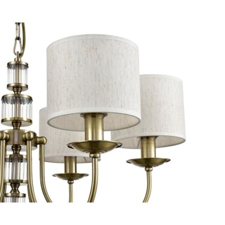 Soprano chandelier, 6x40W E14, bronze color, transparent-2