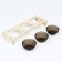 Triple stand with dark glass bowls 45 x 14.5 cm x 6.5 cm 3x250 ml