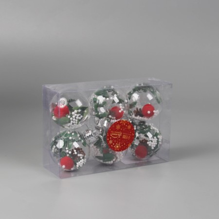 Set of balls plastic D-6 cm, 6 pcs "Levin"-1