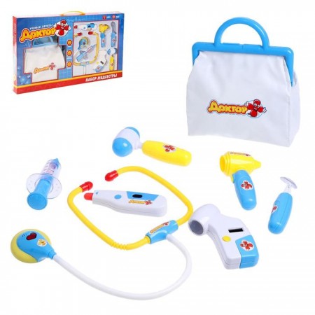 A nurse set, 8 objects with a bag, light, sound