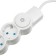 Duwi extension cord, 3 outlets, 3 m, 10 a, 2200 W, PVS 3x0.75 mm2, with salary, with a switch, white