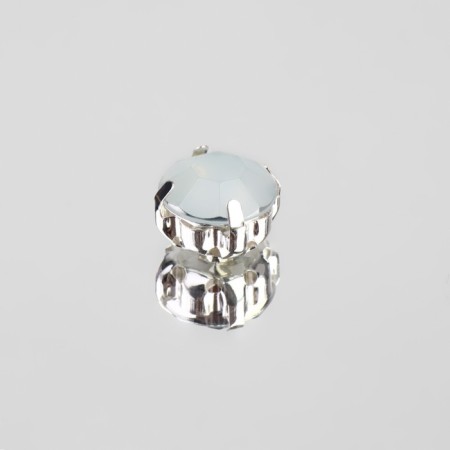 Rhinestones are sewing "circle", in the frame, d = 10 mm, 20 pcs, the color is white opal-2