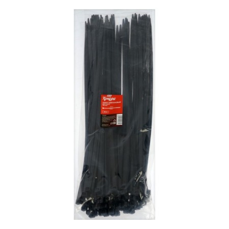 Clot of nylon tundra Krep for screed, 7.6x450 mm, black, in packaging 100 pcs.-1
