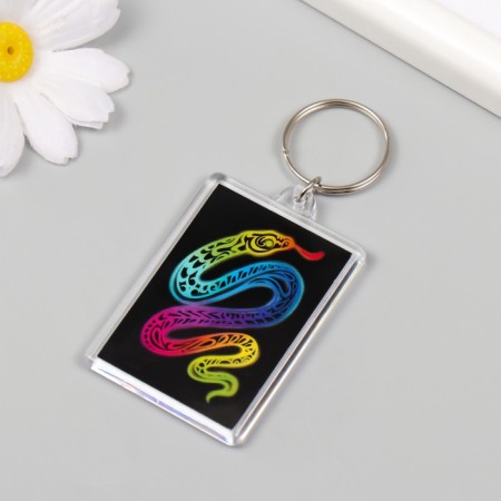 Acryl keychain "Neon Snake" 3.5x5 cm-2
